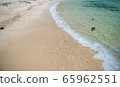 Sandy beach and sea 65962551