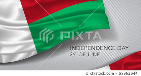 Madagascar happy independence day greeting card, banner with template text vector illustration Madagascar happy independence day greeting card, banner with template text vector illustration 65962644