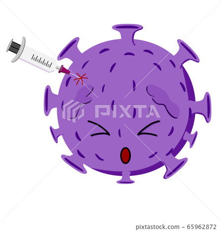 Injecting vaccination needle in to a scared Virus Injecting vaccination needle in to a scared Virus 65962872