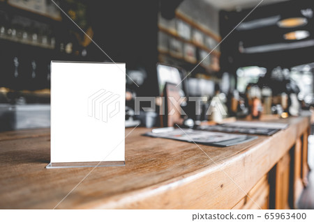 Stand Mock up Menu frame tent card blurred Stand Mock up Menu frame tent card blurred 65963400