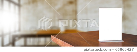 Stand Mock up Menu frame tent card blurred Stand Mock up Menu frame tent card blurred 65963427