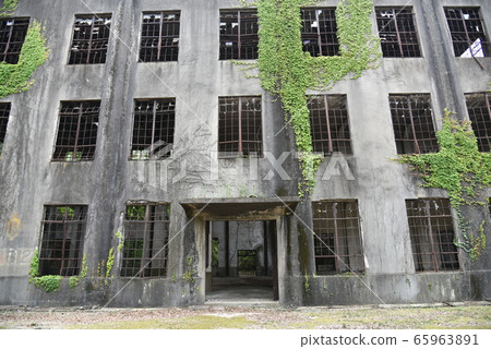 An old and beautiful building on Okunoshima in Hiroshima, Japan 65963891