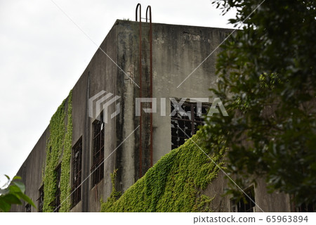 An old and beautiful building on Okunoshima in Hiroshima, Japan An old and beautiful building on Okunoshima in Hiroshima, Japan 65963894