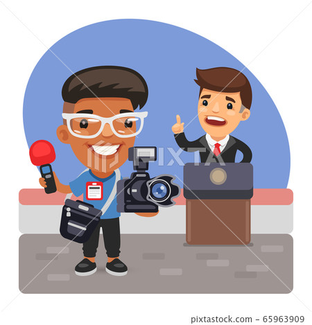Cartoon Photojournalist and Politician Cartoon Photojournalist and Politician 65963909
