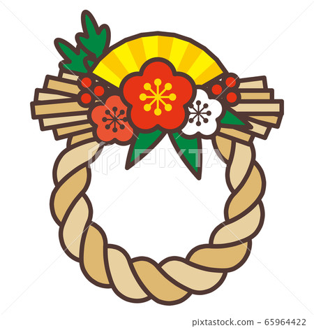 新年裝飾Shime裝飾Shime繩 65964422