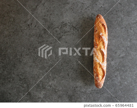 Baguette with black background 65964481