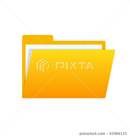 Empty yellow web computer folder for design on Empty yellow web computer folder for design on 65966135