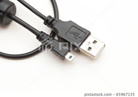 USB cable white background studio shooting copy space 65967135