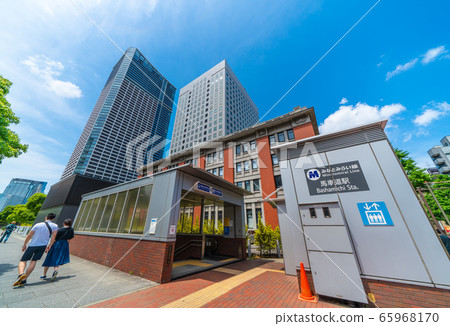 Yokohama cityscape of Japan with views of Bashamichi Station (Yokohama No. 2 Joint Government Building and Tower Mansion) 65968170