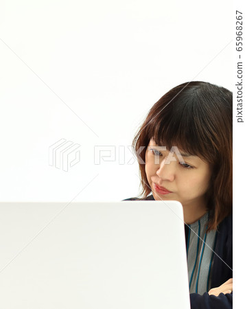 Woman working remotely Copy space available 65968267
