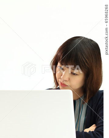 Woman working remotely Copy space available Woman working remotely Copy space available 65968268