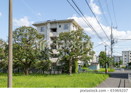 日本Sa玉縣春日部市春日部房屋群的風景 日本Sa玉縣春日部市春日部房屋群的風景 65969207