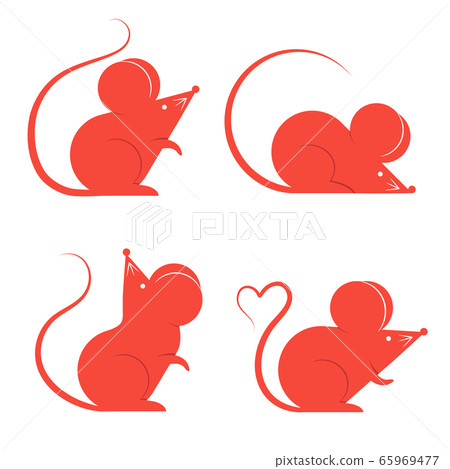 Happy Chinese new year design. 2020 Rat zodiac. 65969477