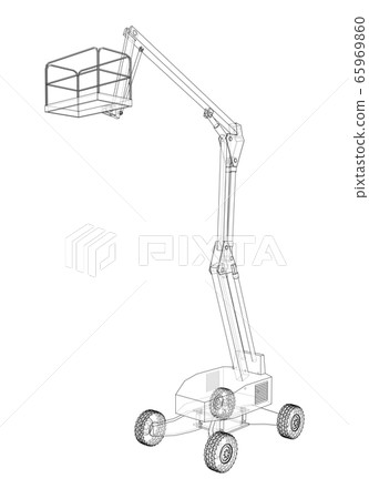 Aerial platform concept outline. Vector Aerial platform concept outline. Vector 65969860