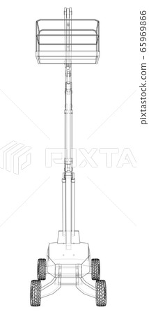 Aerial platform concept outline. Vector 65969866