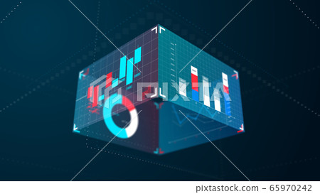 3d Modern blue business information graphic 3d Modern blue business information graphic 65970242