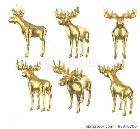 Set of polygonal moose Set of polygonal moose 65970700