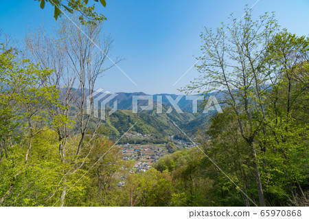 Otsuki City seen from Mt. Iwano Otsuki City seen from Mt. Iwano 65970868