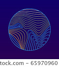Line art earth planet globe view. 65970960
