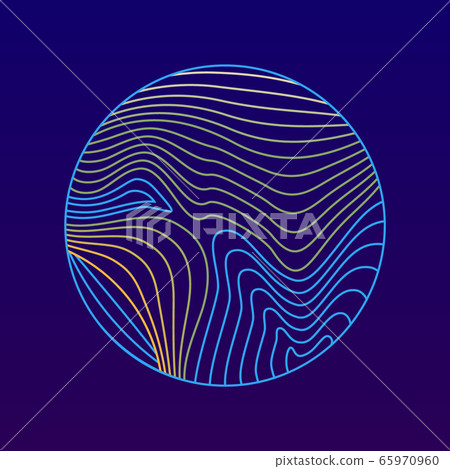 Line art earth planet globe view. Line art earth planet globe view. 65970960