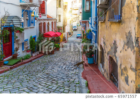Old narrow street of Istanbul, Balat district, Old narrow street of Istanbul, Balat district, 65971557