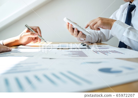 Two business partner team conference and 65972207