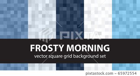 Pixel pattern set "Frosty Morning". Vector 65972554