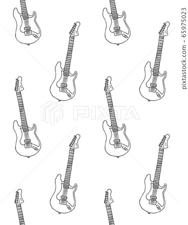 Vector seamless pattern of electronic guitar 65975023