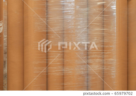 Close up of paper tube cores, tissues, in industry Close up of paper tube cores, tissues, in industry 65979702