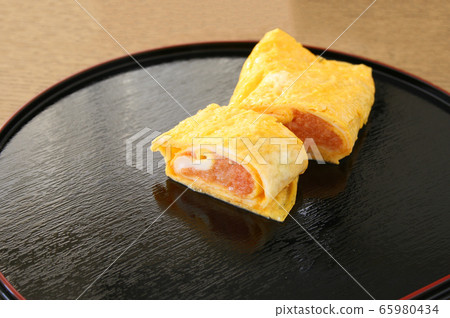 Fried egg, Dashi roll, Menta egg Fried egg, Dashi roll, Menta egg 65980434