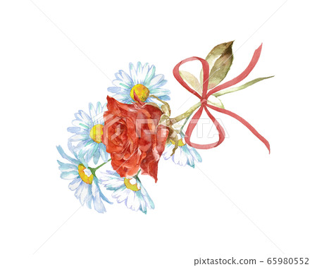 Bouquet of roses and marguerites 65980552