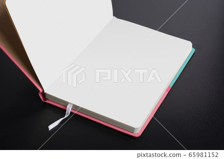 Opened daily planner notebook with smart object Opened daily planner notebook with smart object 65981152