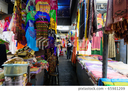 Traditional indian clothing for sale at Phahurat market 65981209