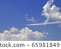 Blue impulse flies through the city center 65981849