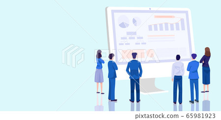 Business presentation concept, Company meeting about financial situation. Vector Business presentation concept, Company meeting about financial situation. Vector 65981923