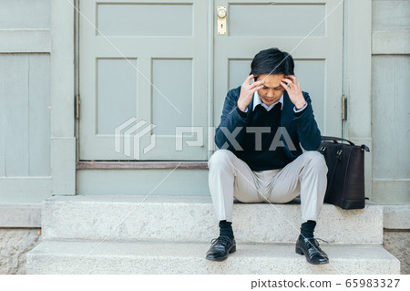 Worried casual business man office worker Worried casual business man office worker 65983327