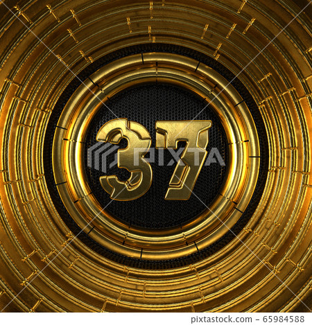 Gold number thirty-seven years celebration Gold number thirty-seven years celebration 65984588