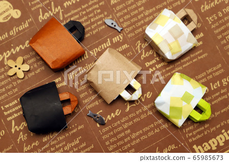 Origami cute miniature shopping eco bag 65985673