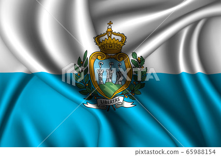 national flag of silk. Template for your design 65988154