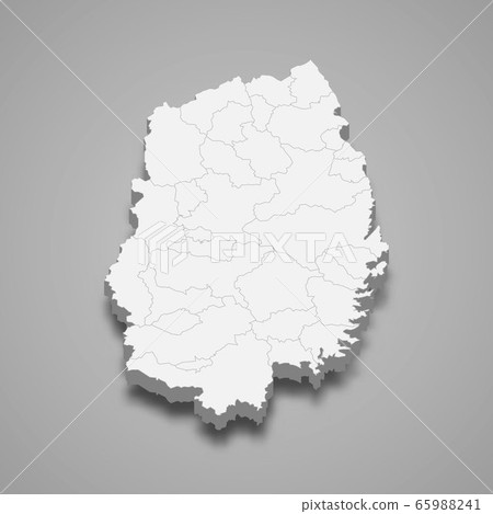 3d map prefecture of Japan Template for your 65988241