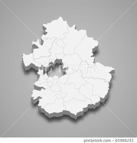 3d map region of South Korea Template for your 65988281