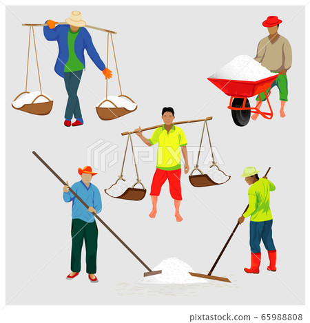 agriculturist work with salt vector design 65988808