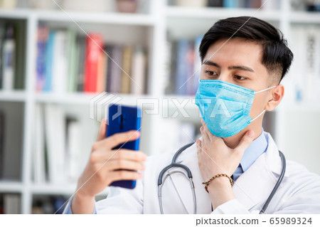 Telemedicine concept - doctor part Telemedicine concept - doctor part 65989324