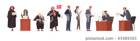 Lawyer Doodle Characters Set Lawyer Doodle Characters Set 65989383