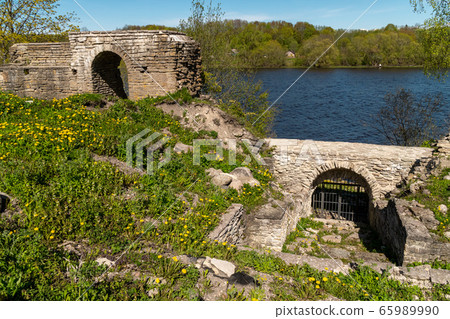 Russia. Leningrad region. Ancient historical old Ladoga fortress in the village of Staraya Ladoga, Volkhovsky district. 65989990