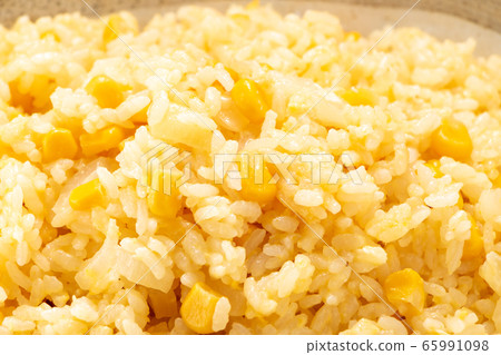 Up of corn fried rice. 65991098