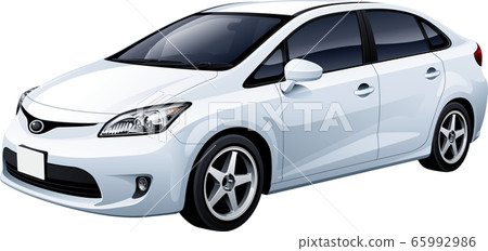 Car sedan white 65992986