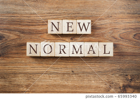 New Normal text on wooden building blocks 65993340