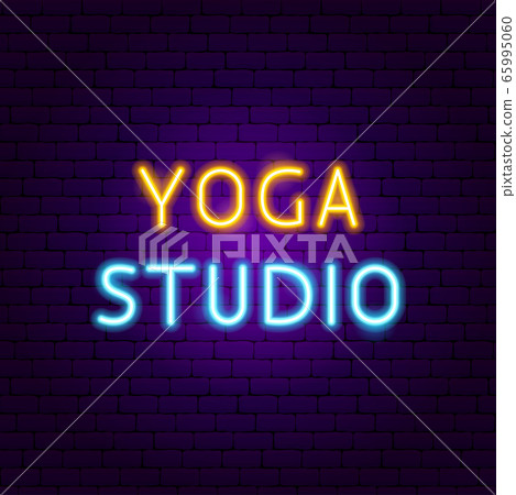 Yoga Studio Neon Text 65995060