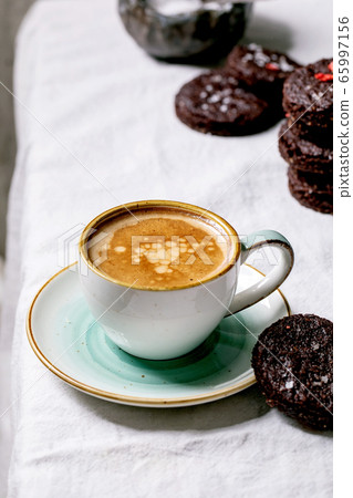 Dark chocolate salted cookies Dark chocolate salted cookies 65997156